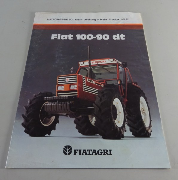 Prospekt / Broschüre Fiat - Fiatagri Traktoren 100-90 DT Stand ca. 1984