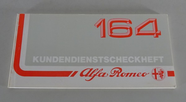 Scheckheft / Wartungsheft / Serviceheft Alfa Romeo 164 blanko Stand 05/1988