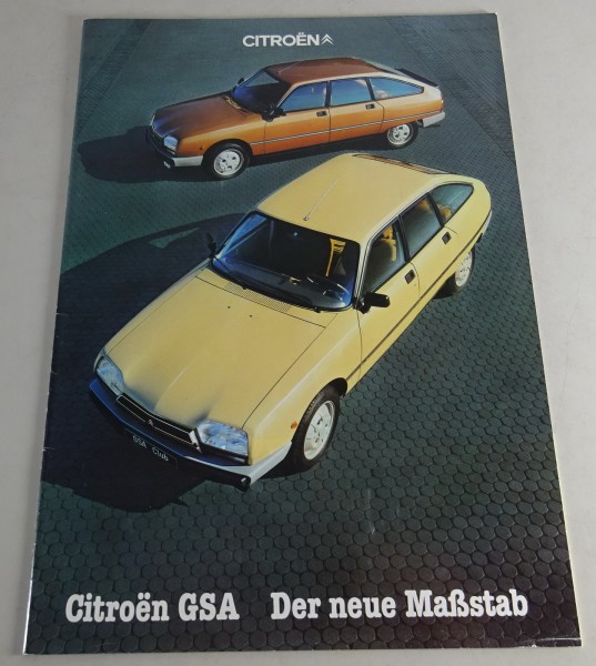 Prospekt / Broschüre Citroën GSA | Der neue Maßstab Stand 11/1980