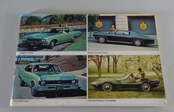 Prospekt Chevrolet Story 1911 - 1970 mit Corvette, Camaro, Chevelle, Impala etc.