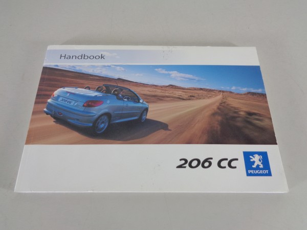 Owner's Manual / Handbook Peugeot 206 CC - Cabrio printed 03/2006