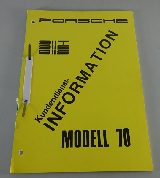 Werkstatthandbuch Porsche 911 T / 911 E / 911 S Kundendienst- Information 1970