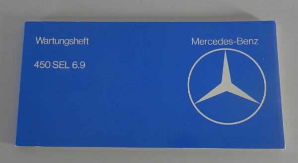 Scheckheft / Wartungsheft Mercedes-Benz W116 450 SEL 6.9 blanko Stand 10/1977