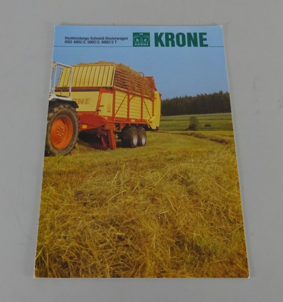 Prospekt / Broschüre Krone Ladewagen HSD 4002/3 / 5002/3 / 6002/3 T