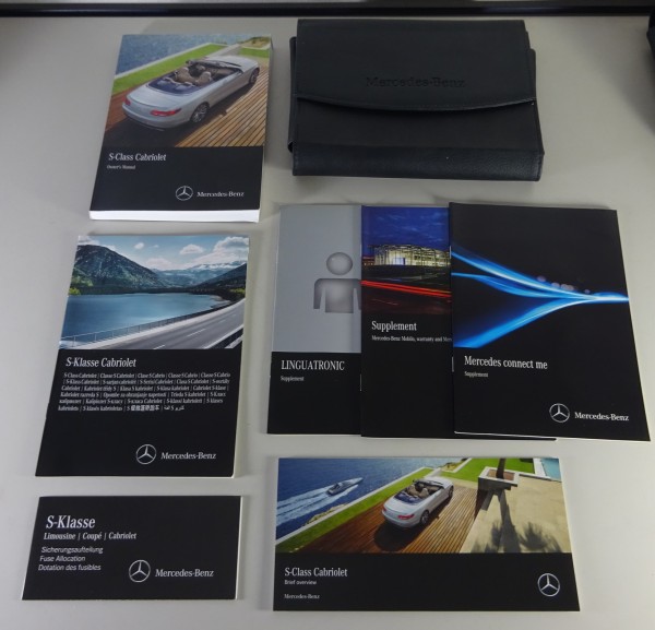 Wallet + Owner's Manual / Handbook Mercedes-Benz S-Class Cabriolet W217 2016
