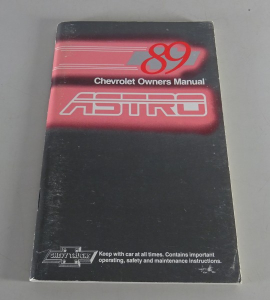 Owner´s Manual / Handbook Chevrolet Astro Stand 1989