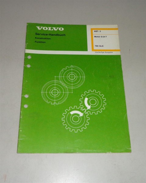 Werkstatthandbuch / Service-Handbuch Volvo 760 GLE Motor B24T