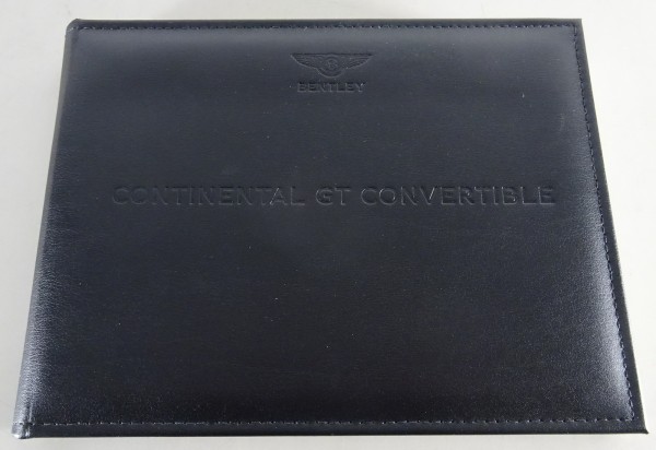 Owner´s Manual / Handbook Bentley Continental GT Convertible from 01/2019