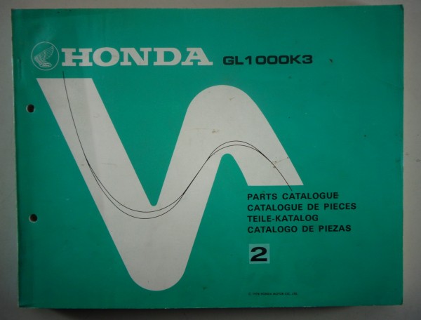 Teilekatalog / Parts List Honda Goldwing 1000 K3 Stand 1978