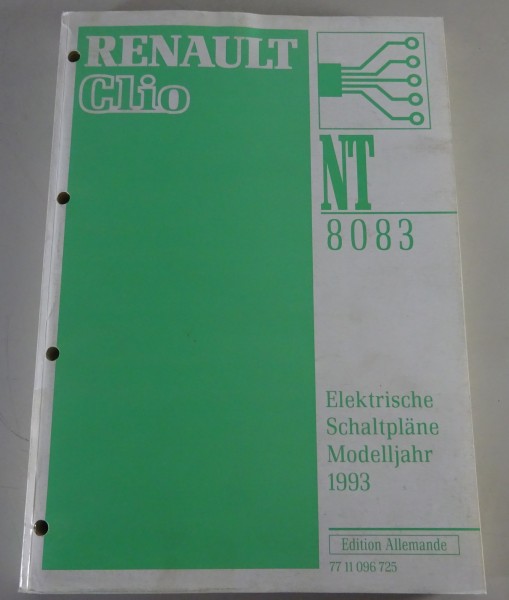 Werkstatthandbuch / Elektrische Schaltpläne Renault Clio Modelljahr 1993