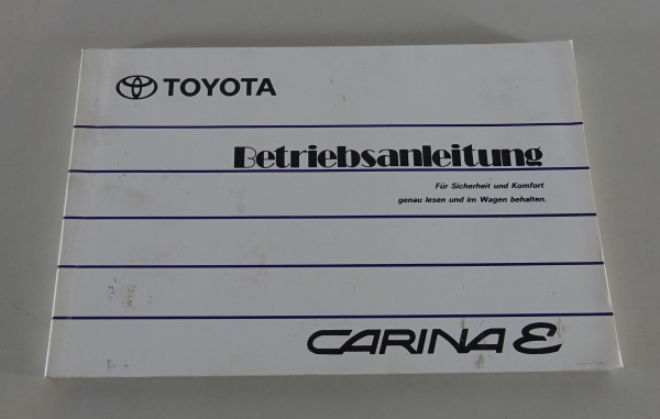 Betriebsanleitung Toyota Carina E Stand 1993
