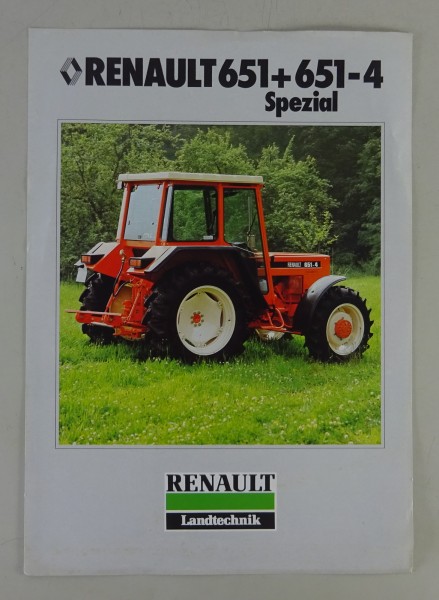 Prospektblatt / Datenblatt Renault Traktor 651 + 651-4 Spezial
