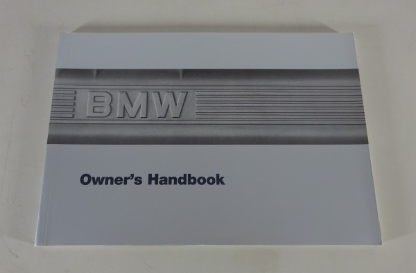 Owner's Manual BMW 3-Series E30 316i 318i 320i 325i iX e + Cabrio + Coupe 6/1986