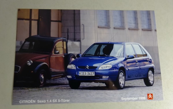 Pressefoto original Citroen Saxo 1.4 SX 5-Türer seitliche Frontansicht