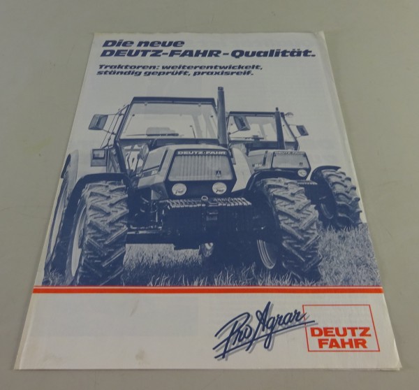 Prospekt / Broschüre Deutz - Fahr Traktoren Konzept Stand 02/1987