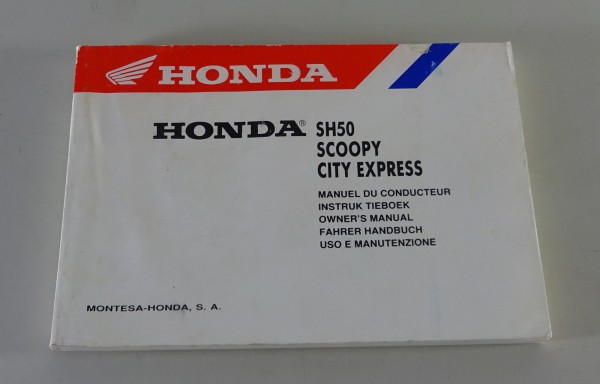 Betriebsanleitung / Handbuch Honda SH 50 / Scoopy / City Express