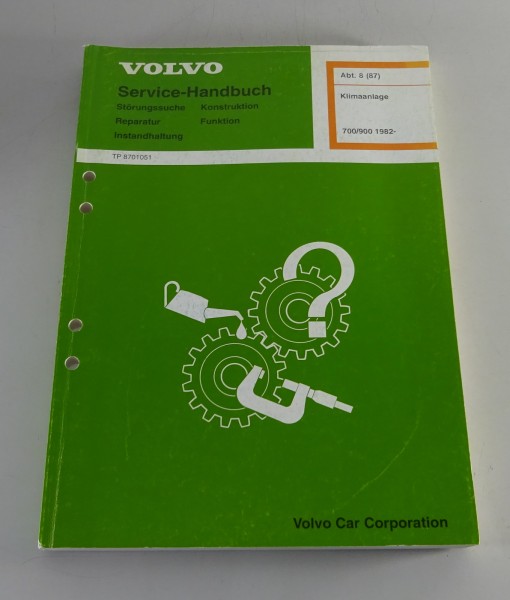 Werkstatthandbuch Volvo 700 / 900 Klimaanlage ab 1982 Stand 09/1995