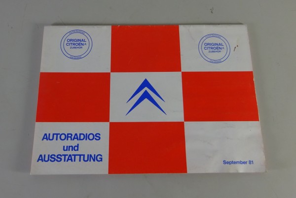 Prospekt Citroen Autoradio für 2CV/ CX/ GS/ GSA/ Dyane/ Visa/ LN/ LNA '09/1981