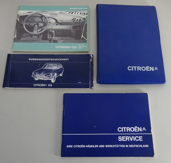 Bordmappe + Betriebsanleitung / Handbuch Citroen GS Stand 1977