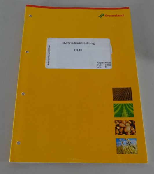 Betriebsanleitung Kverneland Grubber CLD Ausgabe 04/2000