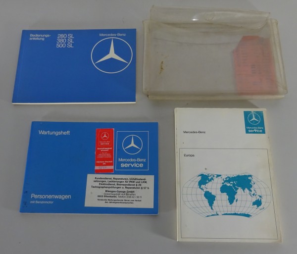 Bordmappe + Betriebsanleitung Mercedes SL R107 280 SL, 380 SL, 500 SL 03/1981