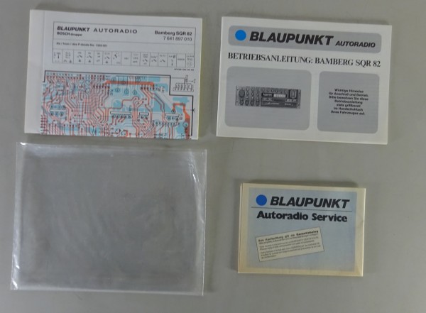 Betriebsanleitung Blaupunkt Autoradio Bamberg SQR 82 | Stand 03/1983
