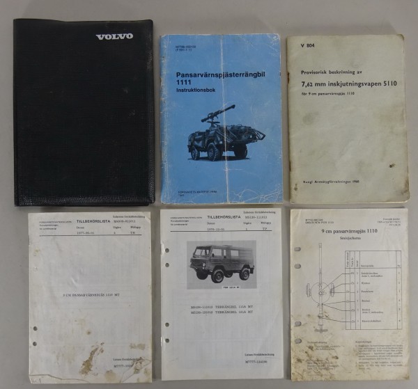 Bordmappe + Betriebsanleitung Volvo 1111 Schwedische Armee Stand 1980