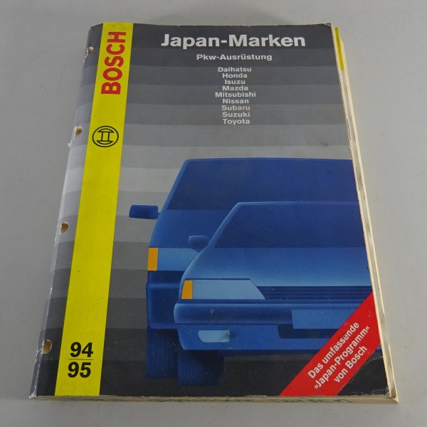 Handelskatalog Bosch Pkw-Ausrüstung Japan-Marken Stand 1994/95
