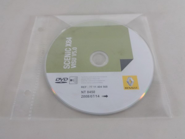 Elektrische Schaltpläne auf DVD Renault Scenic X84 Stand 07/2008