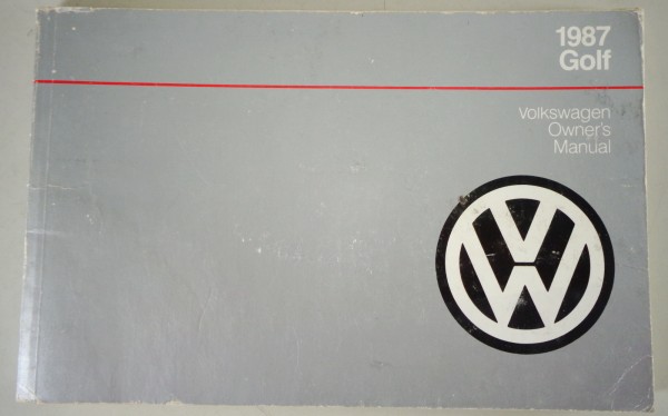 Owner's manual / Handbook VW Golf II incl. GTi + GT 07/1986