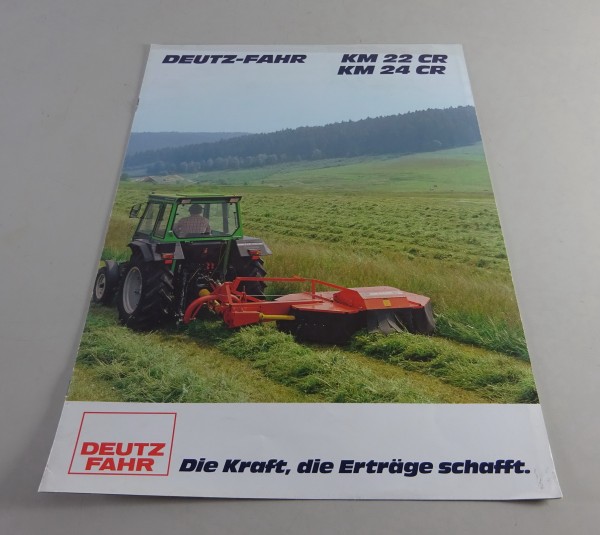 Prospekt / Broschüre Deutz-Fahr Kreiselmäher KM 22 CR / KM 24 CR Stand 02/1983