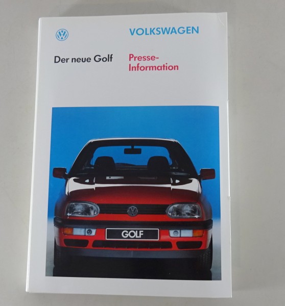 Pressemappe Neuvorstellung VW Golf 3 / III incl. GTI + VR6 von 08/1991