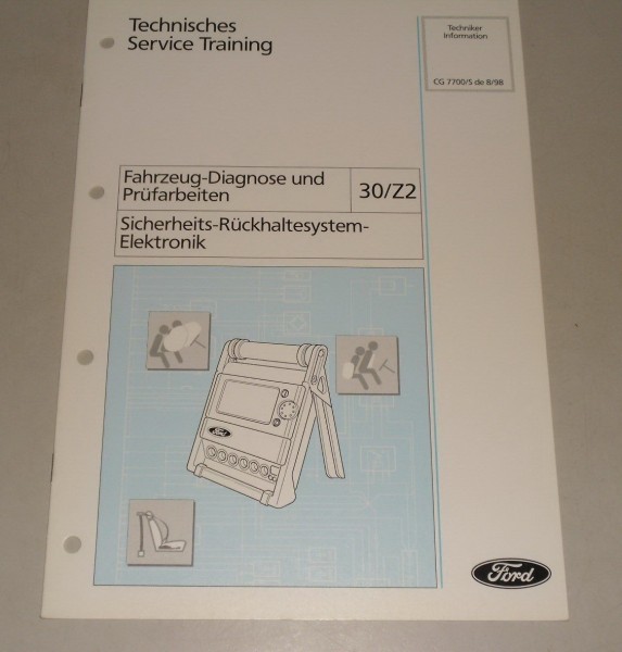 Techniker Information Service Training Ford Rückhaltesystem Elektronik Airbag 1998