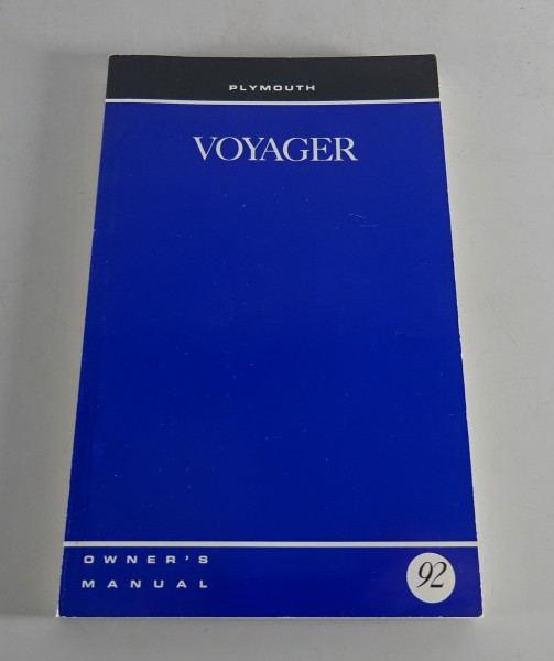 Owner´s Manual / Handbook Plymouth Voyager Stand 1992