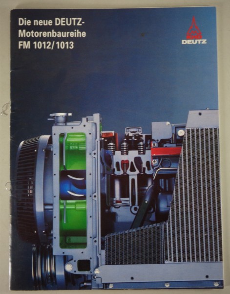 Prospekt / Broschüre Deutz Motorenbaureihe FM 1012 / 1013 Stand 04/1992