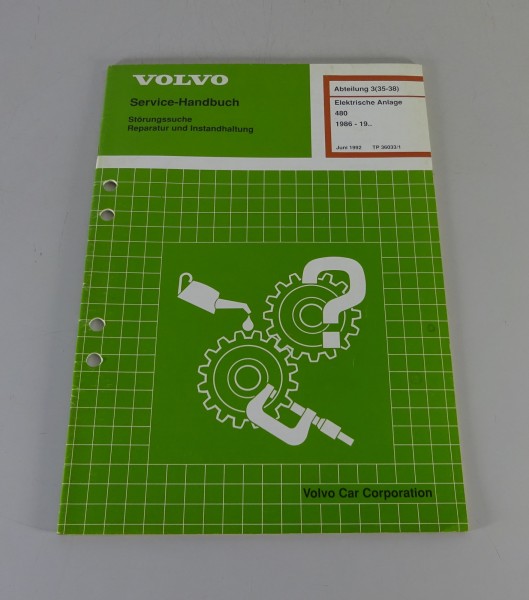 Werkstatthandbuch Elektrik / Elektrische Schaltpläne Volvo 480 Bj. 1986-1989