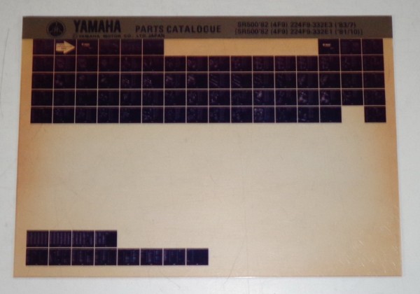 Microfich Parts Catalogue / Ersatzteilkatalog Yamaha SR 500 '82 Stand 07/83