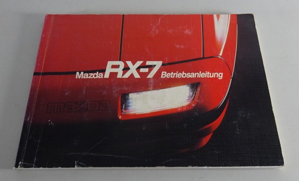 Betriebsanleitung / Handbuch Mazda RX-7 Wankel RX 7 Typ FC3S Stand 1985