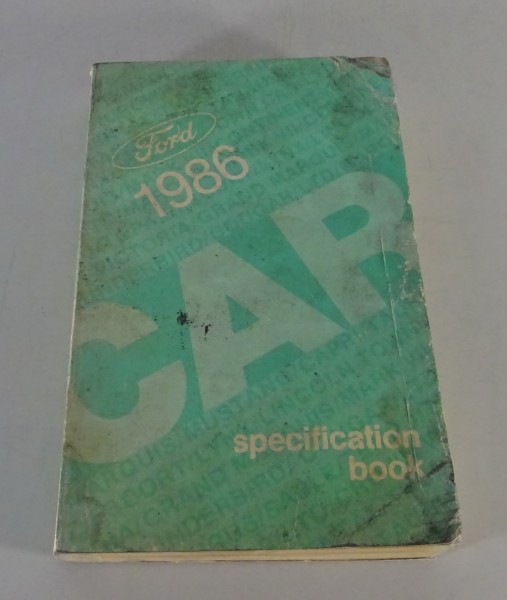 Tabellenbuch Ford Mustang, Thunderbird, Capri, Escort, Mercury, etc. My 1986