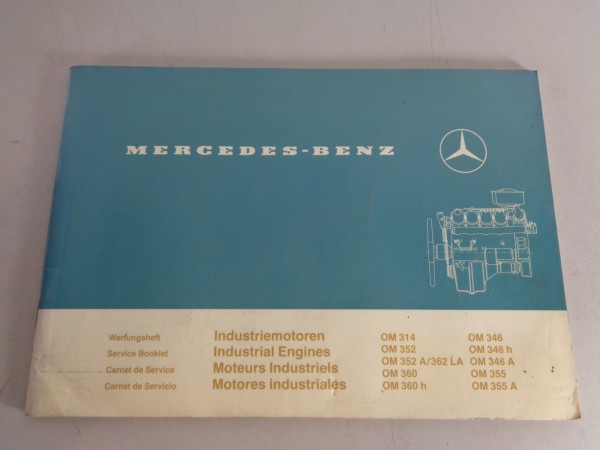 Wartungsheft Mercedes Benz Industriemotoren OM 314 - OM 360 h