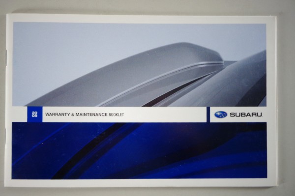 Scheckheft / Maintenance Booklet Subaru Blanko Stand 08/2008