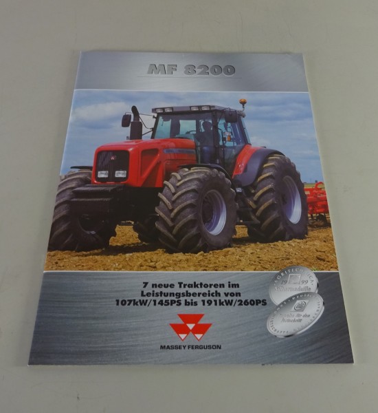 Prospekt Massey Ferguson Traktoren MF 8210 / 8220 / 8260 / 8280 Stand 1999