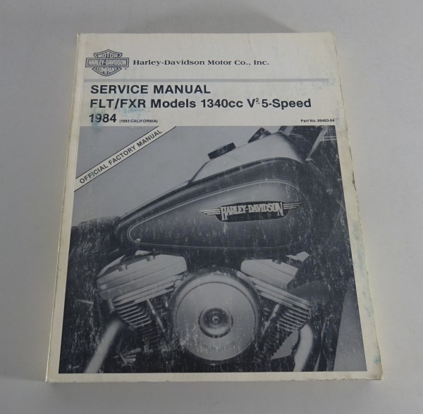 Workshop manual Harley Davidson FLT/FXR Models 1984 from 07/1983