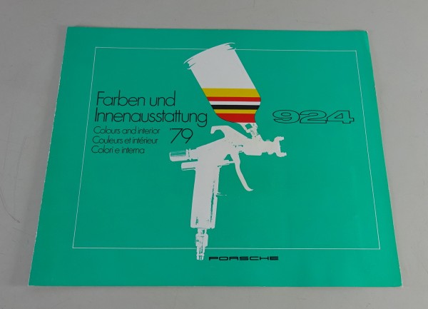 Prospekt / Broschüre Farben und Innenausstattungen Porsche 924 Modelljahr 1979