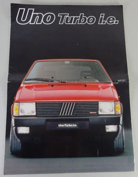 Prospekt / Broschüre | Fiat Uno Turbo i.e. mit Händlerstempel | Stand 04/1985