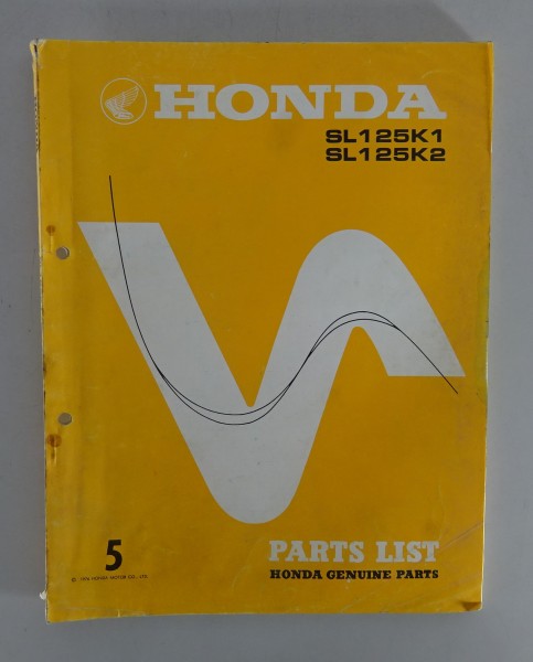 Teilekatalog / Parts List Honda SL 125 K1 / K2 von 1976