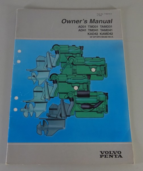 Betriebsanleitung Volvo Penta Bootsmotor AD31 bis KAMD42 Englisch Stand 05/1993