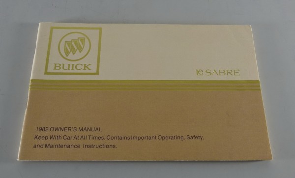 Owner´s Manual / Handbook Buick Le Sabre Stand 1982