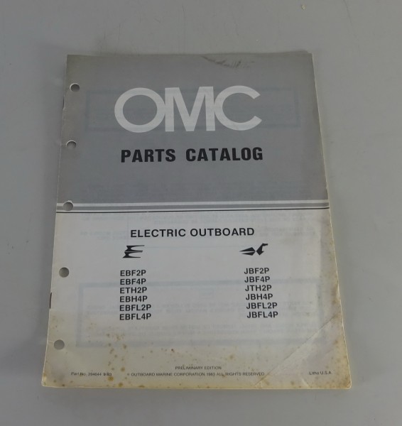 Teilekatalog OMC Johnson / Evinrude 2 / 4 PS Models Stand 09/1983