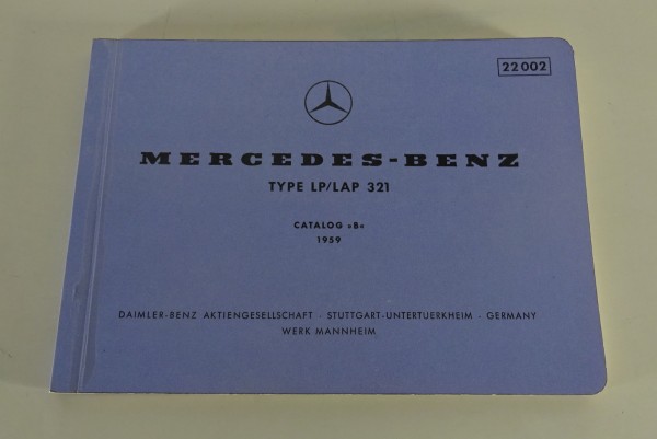 Bildkatalog Mercedes-Benz Mittelschwerer Frontlenker LP/LAP 321 Stand 03/1959